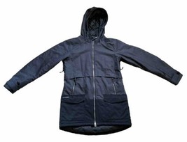 Columbia Omni Heat Women’s Hooded Parka Jacket Medium Black &amp; Gray - £30.27 GBP