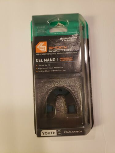 Shock Doctor Gel Nano Convertible YOUTH Pearl Carbon Mouth Guard - $9.27