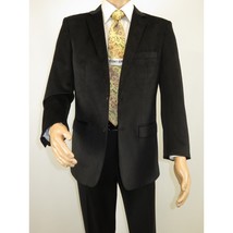 Men's Velvet Sports Coat Grammy Amy Award By BASSIRI  , LEONARDI J1042 Black image 2