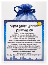 Night Shift Worker Survival Kit - Fun Novelty Gift &amp; Card Alternative / Present  - £6.28 GBP