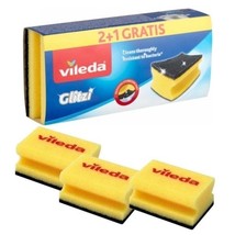 vileda Glitzi Cleaning Sponges - Pack of 3 -Hygienic -Made in EU -FREE S... - $11.87