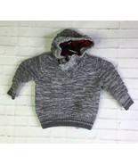 Cat &amp; Jack Toddler Boys Size 2T Pullover Cotton Chunky Knit Hooded Sweat... - £12.00 GBP