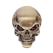 1pcs fashion 3d skull zinc alloy metal car sticker for car motorcycle logo skull emblem thumb200