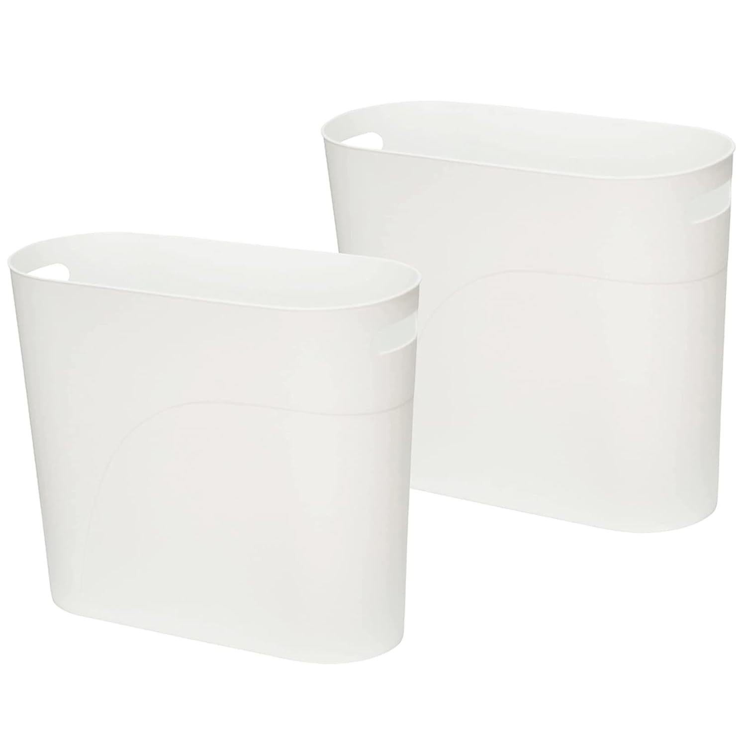 Primary image for Small Trash Can Plastic Bathroom Wastebasket 3.2 Gallon Slim Garbage Container B