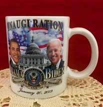 President &amp; Vice President Inauguration 11 Oz. mug Obama &amp; Biden January 20 2009 - £7.89 GBP