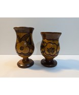 Vintage Hand Carved  Vases - $455.22 MXN