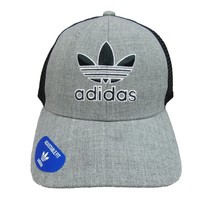 Adidas Icon Trefoil Trucker Cap Hat Snapback Heather Grey Adult OS EY554... - £15.65 GBP