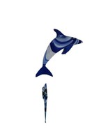 Blue Dolphin Hanging Sea Glass Artist Handmade Wind Chime Nautical Decor... - £15.42 GBP
