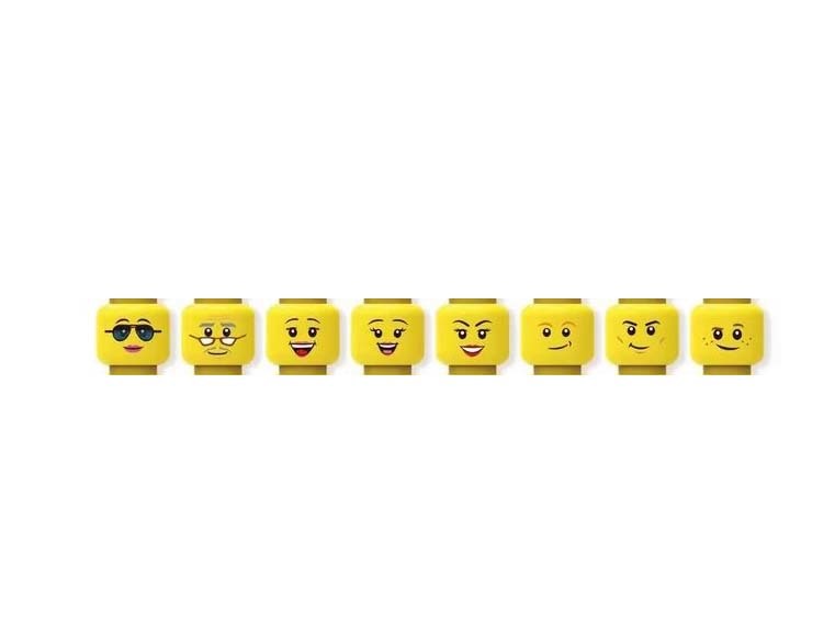 Minifigure Customizing Head Set Yellow Set A Diy US Seller - $7.98