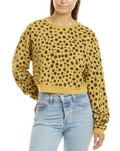 LNA Main St. Cropped Sweatshirt Cheetah Honey ( L )  - $106.89