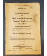 1935 McCormick Deering Farmall Cultivator 215-H Instruction Manual - £19.43 GBP