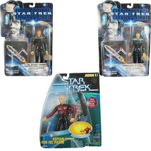 Star Trek Captain Picard, Dr. Beverly Crusher &amp; Deanna Troi Action Figures NEW - £13.58 GBP