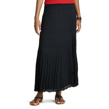 New Chaps Women&#39;s Pleated Maxi Skirt Black Variety Sizes - £43.78 GBP