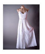 White Strappy Bohemian Boho Beach Front Slit Slip Crochet Long Maxi Dres... - $95.99 CAD