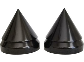 Hayabusa Black Spike Front Axle Caps Covers Aluminum Billet Suzuki - $29.74 CAD