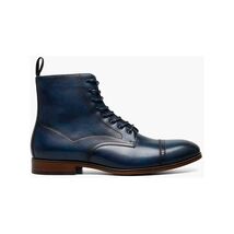 Stacy Adams Henry Cap Toe Lace Up Boot Leather Navy 25718-410 image 2