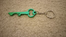 New Alloy Skeleton Key Keychain Green Anodized 5&quot; Total Length USA SELLER - £8.58 GBP