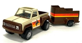 TONKA 1979 Pickup Truck with Lazy T Riding Team Horse Trailer Cowboy  - $23.36