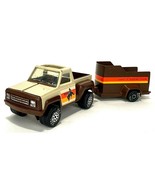 TONKA 1979 Pickup Truck with Lazy T Riding Team Horse Trailer Cowboy  - £18.39 GBP