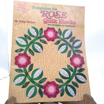 Vintage Quilt Patterns, Templates for Rose Quilt Blocks 44 Designs by Rita Weiss - £11.50 GBP
