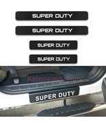 4Pcs Carbon Fiber Leather Car Door Sill Cover Protector Universal Fit He... - $265.10 MXN