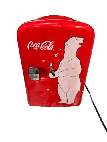 COCA COLA / COKE mini fridge &amp; warmer , hot &amp; cold counter/car polar bea... - $9.49