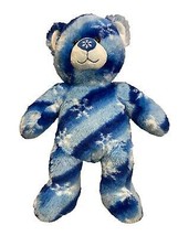 Build A Bear Blue Stripe Snowflake Teddy Bear Plush BAB AUGUST 2011 - $13.81