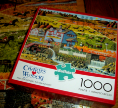 Jigsaw Puzzle 1000 Pcs Pumpkin Farm Grist Mill Horses Wysocki Americana Complete - £10.94 GBP