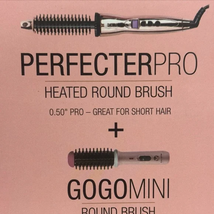 Calista Perfecter Pro Heated Round Brush with GoGo Mini brush ( Rose Gol... - £55.04 GBP