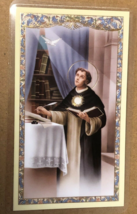 Saint Thomas Aquinas Laminated Student Prayer Card, New - £1.35 GBP