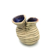 Handmade Ceramic Vase Artisan Sculptural Pottery Irregular Shape Abstract Vessel - £72.18 GBP