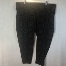 Torrid Size 4 Grey Black Sun Print Leggings Cropped Pants - £15.77 GBP