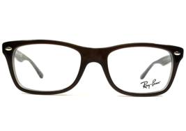 Ray-Ban Brille Rahmen RB5228 5076 Dunkelbraun Grau Quadratisch Kompletter Rand - £66.94 GBP