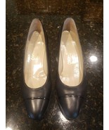 Salvatore Ferragamo Shoes 7.5 AA Leather black 7.5 A2 Italy - $58.15 CAD