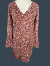 Vila Ladies Peplum Sleeve Vneck Animal Print Dress Euc Xs - £22.31 GBP