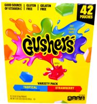 Gushers Tropical Strawberry Variety Gluten Free Snacks 42 Count Box EXP ... - $24.44