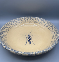 Large Roseville Pottery 12&quot; Pasta Bowl R.R.P. Co. USA Beige Wheat Sponge... - $455.17 MXN