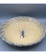 Large Roseville Pottery 12&quot; Pasta Bowl R.R.P. Co. USA Beige Wheat Sponge... - $455.17 MXN