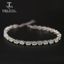 Simple Ethiopia Opal Bracelet oval cut 4*6mm fine natural colorful gemstone jewe - £250.67 GBP