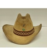 VTG YA YOUNG AN WESTERN COWBOY HAT Brushed with Pins Brown Size S Distre... - £26.62 GBP