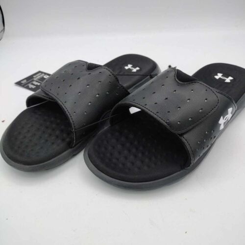 Primary image for Under Armour Locker Black Slides Sandals  Size 6 Womens Brand New