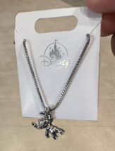 Disney Parks Stitch Silver Color Necklace NEW