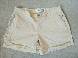 Old Navy Chino Shorts Womens Size 8 Beige Khaki Cotton Stretch - £15.64 GBP