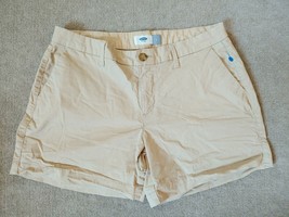 Old Navy Chino Shorts Womens Size 8 Beige Khaki Cotton Stretch - £15.78 GBP