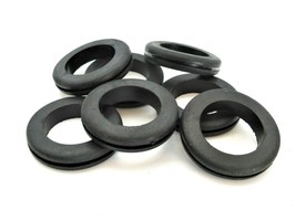1 1/4” x 1” ID w 1/16” Groove Rubber Wire Grommets Panel Bushings for Cable Tube - £9.53 GBP+
