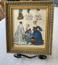 Vtg Victorian Framed Art Print - Latest &amp; Newest Fashions 1839 - $29.69