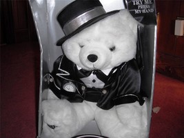 2000 Millenium Edition Happy New Year Talking Bear In Tuxedo &amp; Top Hat - £12.02 GBP
