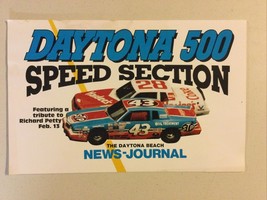 Vintage NASCAR DAYTONA 500 SPEED SECTION Photo Poster Daytona Beach News... - $26.81 CAD