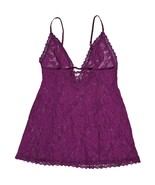 VS Victoria&#39;s Secret Vintage Sheer Lace Babydoll Teddy Purple Medium - $41.03 CAD
