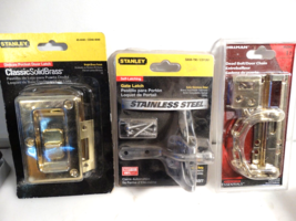 Stanley Pocket Door Latch ,Gate Latch, Hillman Door Chain Lot of 3 - £12.96 GBP